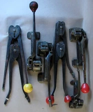 LOT (8) Signode Model T Metal TENSIONERS & SEALERS 5/8" - 3/4" Strapping Banding