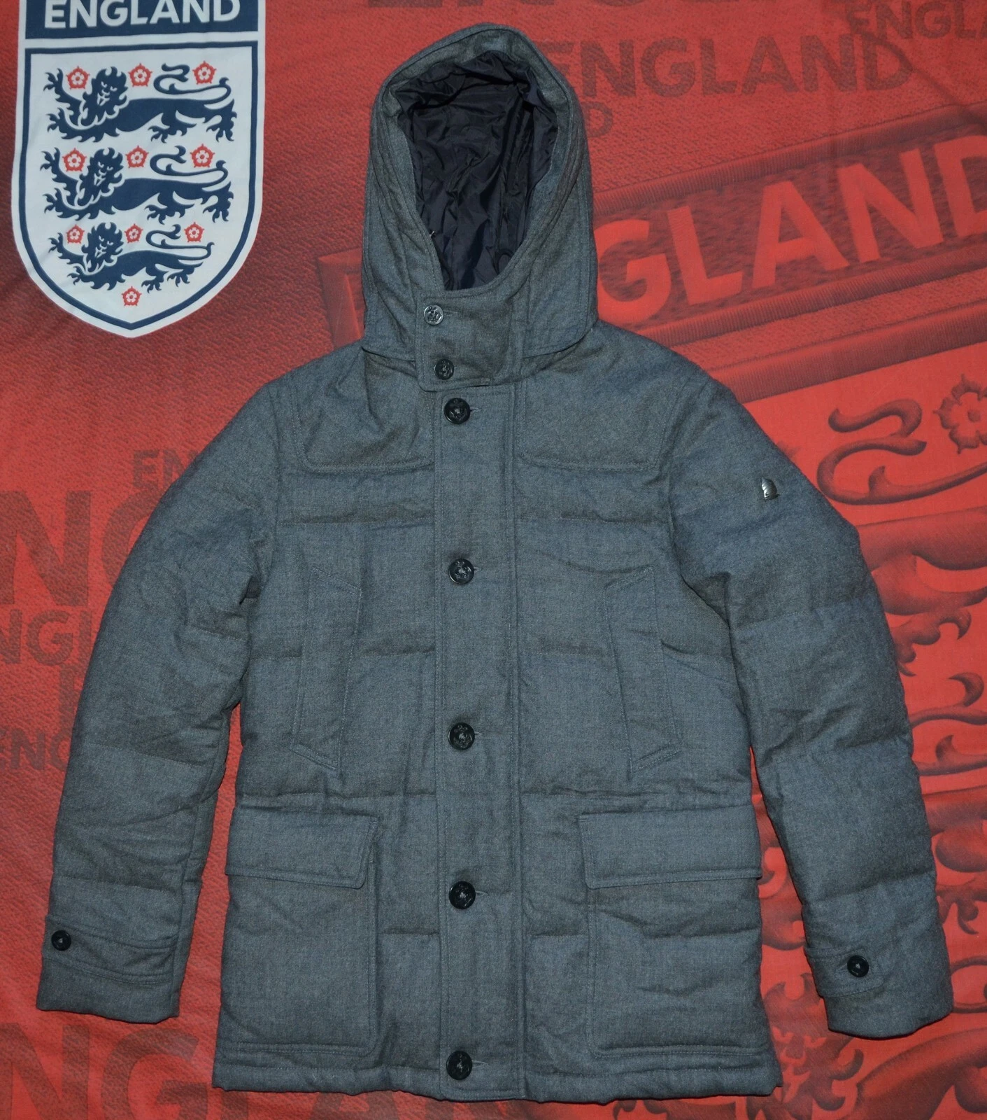 MARINA YACHTING MAN GREY QUILTED DOWN PADDED JACKET SIZE 48