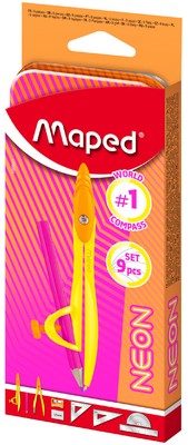 Maped Zirkelkasten STUDY NEON 9-teilig