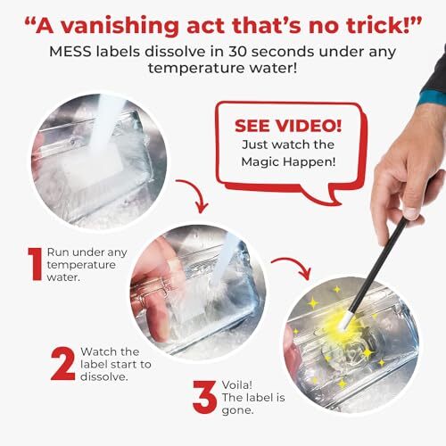 Mustard 2" Dissolvable Canning Labels 200 Removable Food Labels for Container... eBay