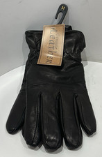 Vintage Leather Gloves Men's Size Medium Unbranded Polyester LIning AS IS