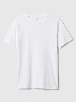 Gap Everyday Soft Shirt Mens Large White Basic Crew Neck Cotton Tee L