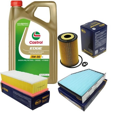 INSPEKTIONSKIT FILTER CASTROL 5L ÖL 5W30 für VW Passat Alltrack 365 2.0 TDI