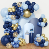 Luftballon Girlande Blau Gold - Qifu 108 Navy Blaue Luftballons Dunkelblau Gold