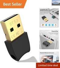 Plug Play Bluetooth 5.3 Dongle for PCs - Connect Multiple Devices Effortlessly