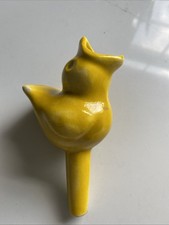 Ceramic Upright Yellow Bird Plant Water Spike...