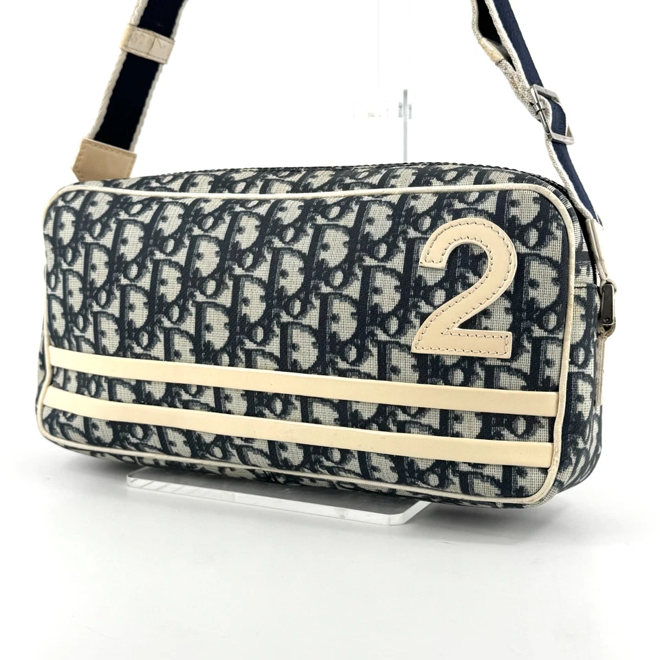 Christian Dior Trotter Shoulder Bag PVC No.2 Blue Authentic F05-0255 - Image 2 of 4