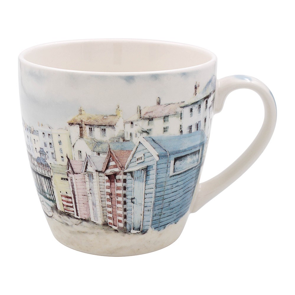 Sandy Bay Beach Scene Breakfast Mug