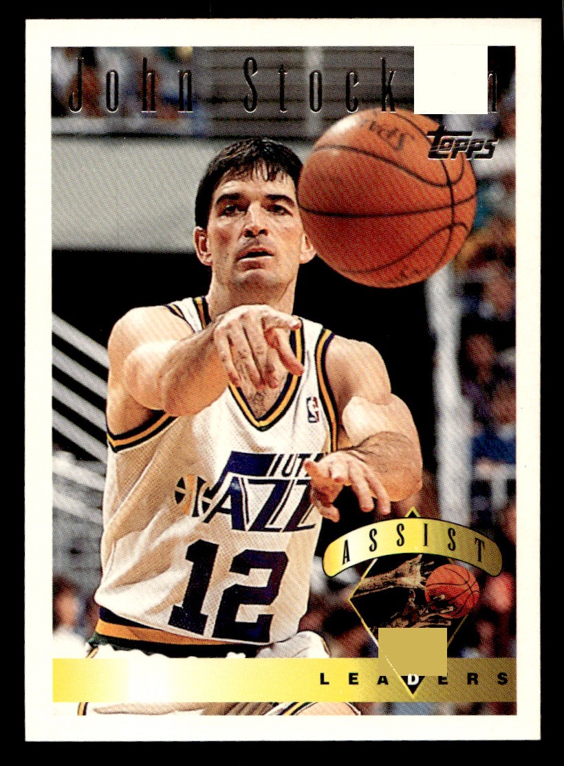 John Stockton #16 Basketball Cards 1995 Topps trading card — raw and PSA graded price guide