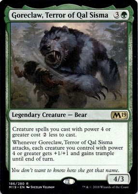 Goreclaw, Terror of Qal Sisma M19 #186 Core Set 2019 Magic: The Gathering LP