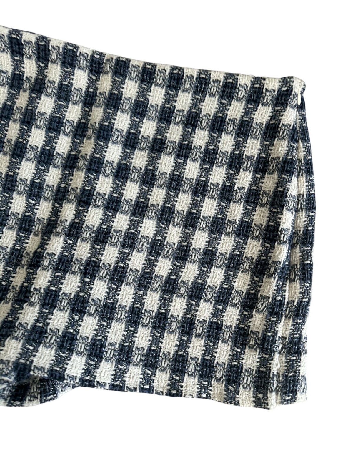 ZARA Womens Blue White Plaid Skort Size Medium thumbnail 2