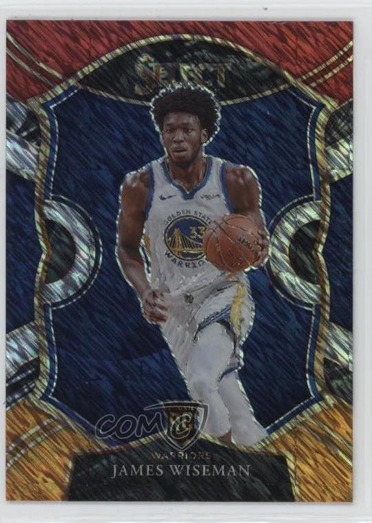 2020 Panini Select Concourse Red White Orange Shimmer Prizm James Wiseman 10wc