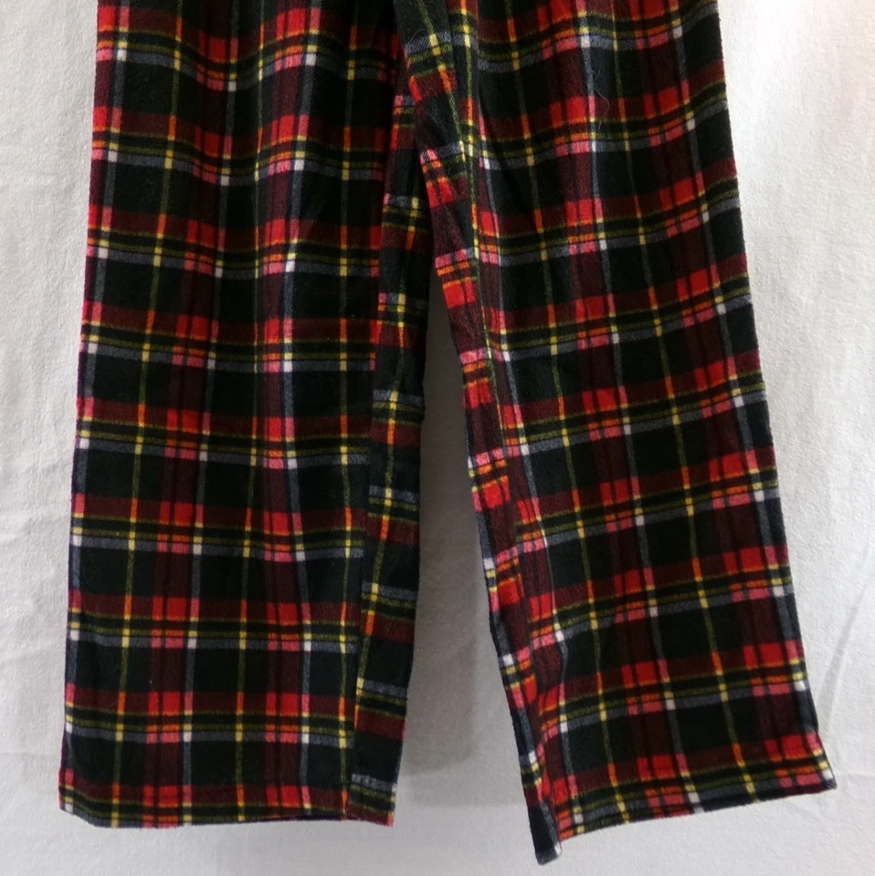 Parte inferior polar de pijama Faded Glory para niño rojo negro a cuadros M (8) 20"X21,5" - Usado en excelente estado Foto 2 de 4