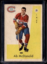 1959-60 Parkhurst #20 Ab McDonald Montreal Canadiens VG (wrinkles)