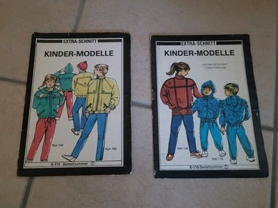 DDR Hefte Kinder - Modelle Extra-Schnitt Schnittbogen E-112 + E-115 Verlag Frau