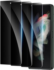 3 Pack Tempered Glass Privacy Screen Protector for Samsung Galaxy Z Fold 3