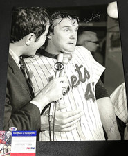 Tug McGraw 1969 Mets World Series Signed 16x20 Original Kalinsky Photo - PSA/Dna