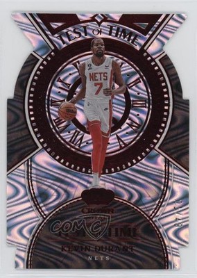 2022-23 Panini Crown Royale Test of Time Red 21/49 Kevin Durant #6 o7m
