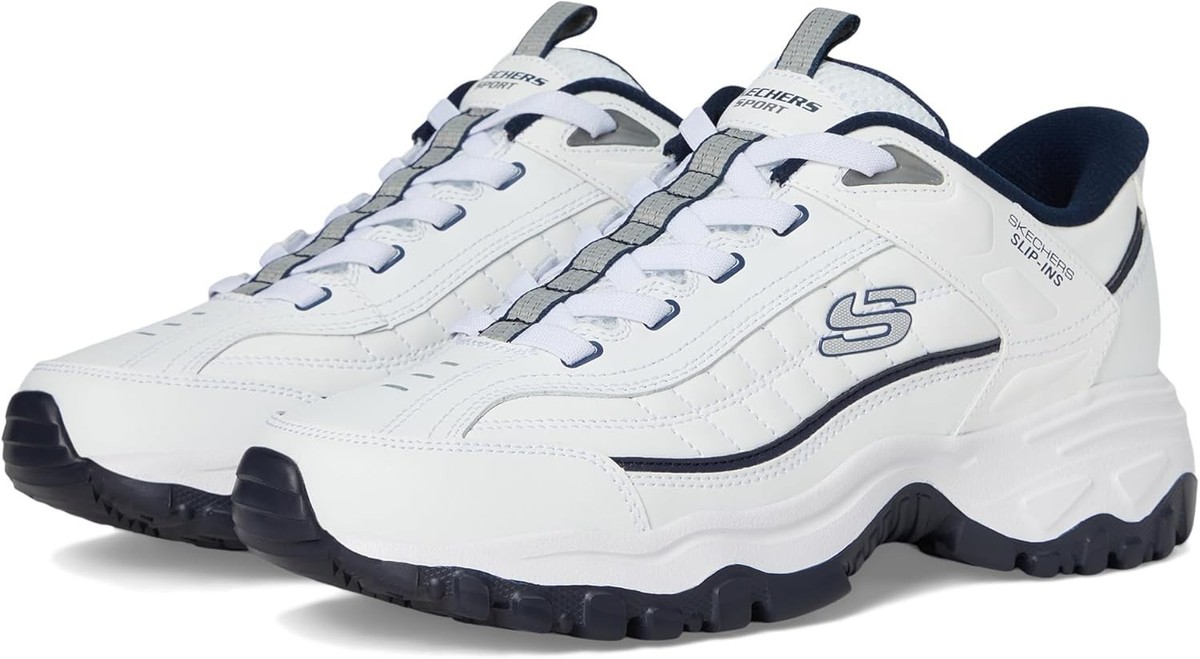 (取寄) スケッチャーズ メンズ アフターバーン グリル コープラル ハンズ フリー スリップ-イン SKECHERS men SKECHERS Afterburn E'Lite Grill Corporal Hands Free Slip-In White/Navy Skechers Men's Afterburn E'lite Grill Corporal Hands Free Slip-in