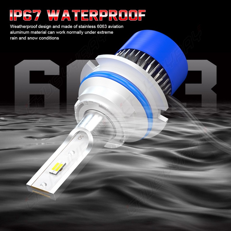 LED Headlight Bulb Kit For Ford F150 F250 F350 (1987-1991) - HB5 9007 6000K White