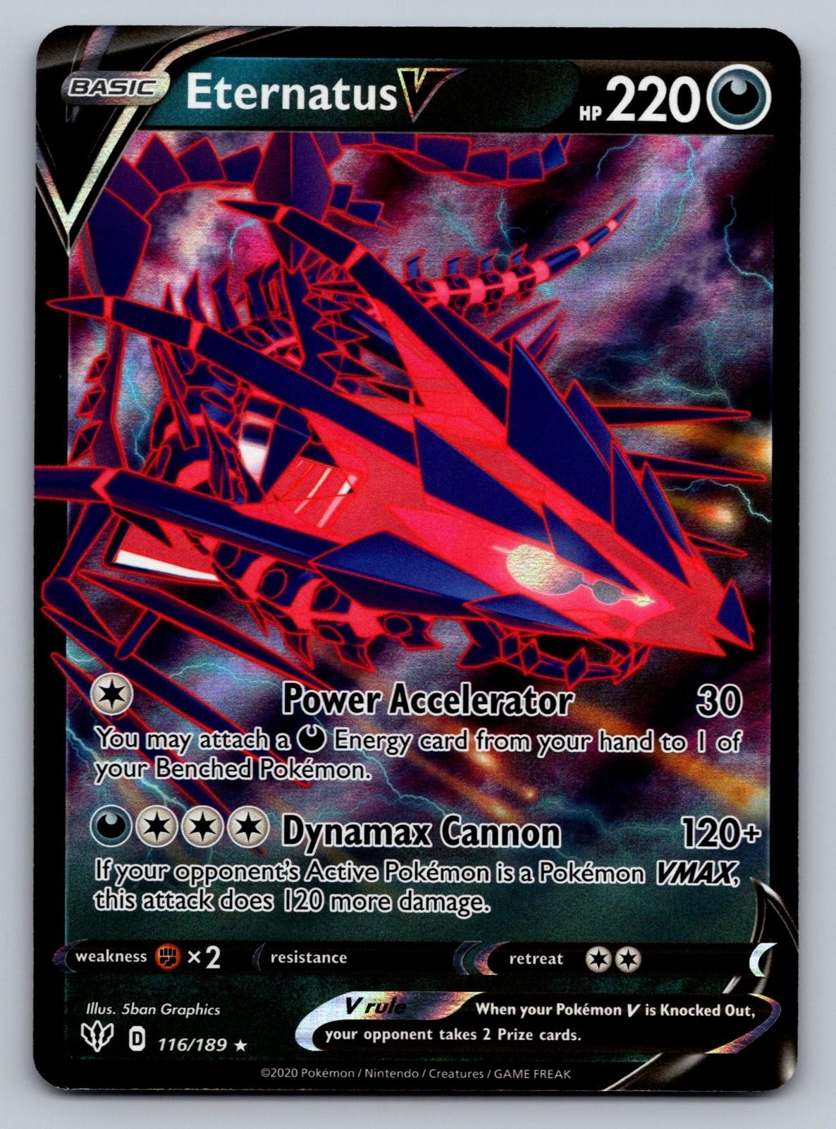 Eternatus V 116/189 Holo V Rare Darkness Ablaze Pokemon Near Mint