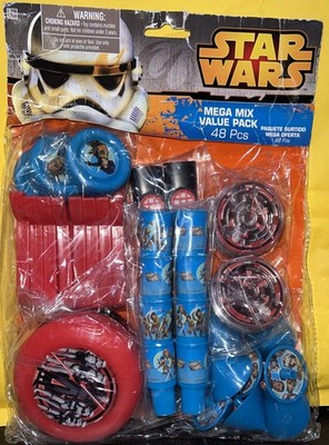 Star Wars Mega Mix Birthday Party Favor Value Pack 48 Pcs 6 Different Favors