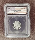 1/10th OZ .999 Fine Silver ICG MS70 PL Buffalo Nickel Design ND Round Bullion