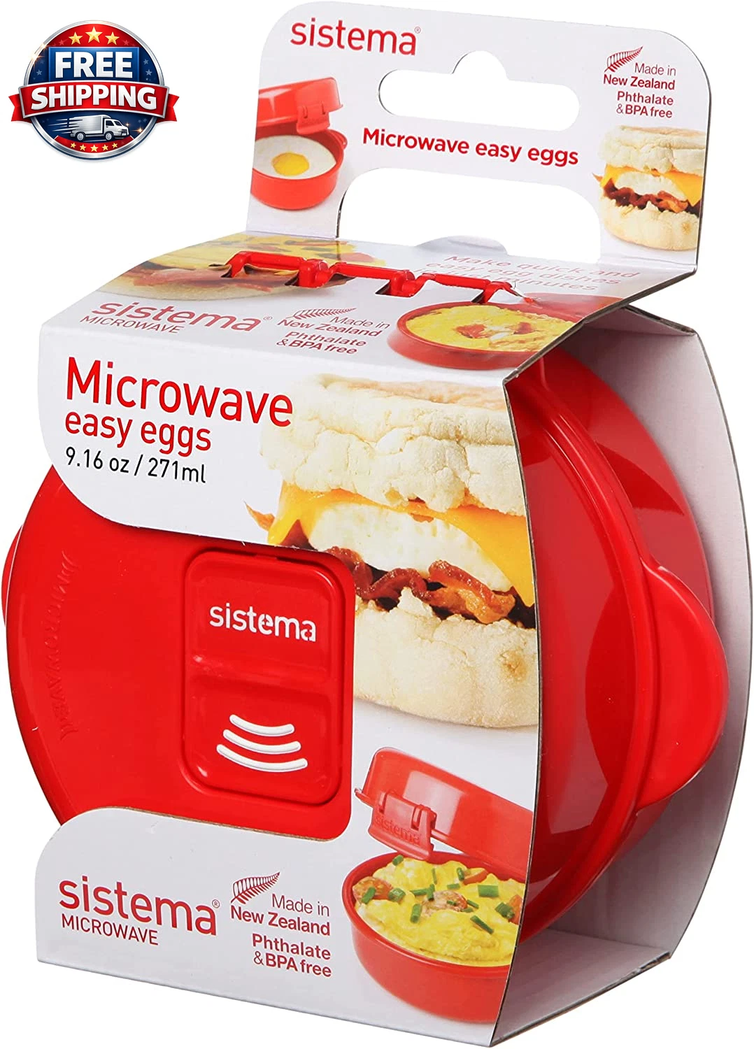 Microwave Egg Cooker & Poacher with Steam Vent - Dishwasher Safe!
