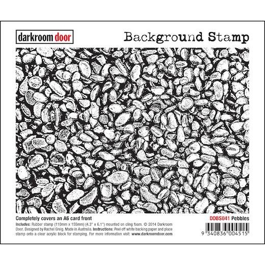 Darkroom Door Background Cling Rubber Stamp - DDBS041 Pebbles