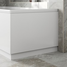 Modern Bathroom 700mm End Bath Panel 18mm MDF White Gloss Wooden Plinth Easy Cut