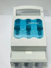 1PC WOHNER QCB-NH00 FUSE BASE NH000/NH00 UP TO 160A 690VAC IEC 60947-3