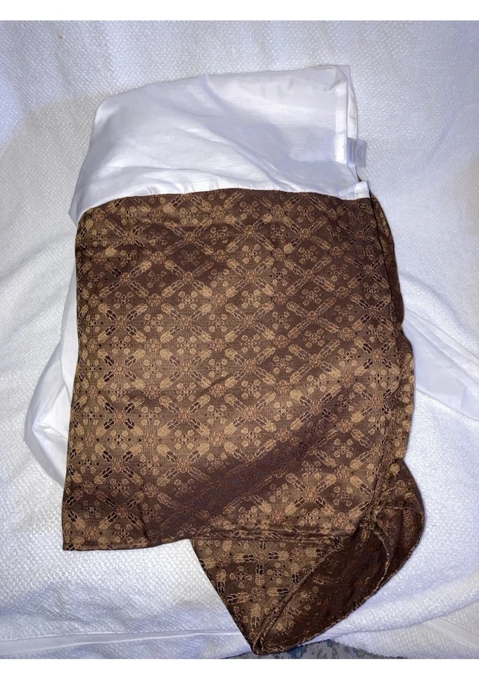 NWOT Croscill Galleria Bronze Red Brown KING Bed Skirt 15" Drop Split Skirt - Image 2 of 4