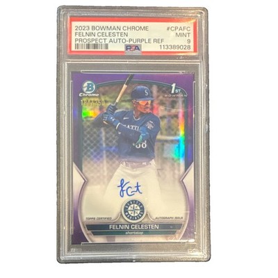Topps 2023 Bowman Felnin Celesten #CPA-FC Purple /250 Auto PSA 9