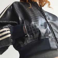 adidas Originals Women's SST Pleather Crocodile Crop Women's Track Jacket KE5035