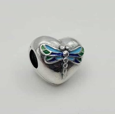 925 Sterling Silber aufklappbar öffnen / schließen Libelle Charm Anhänger