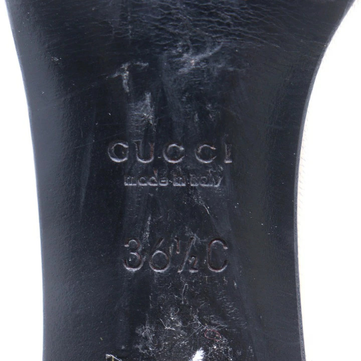 GUCCI Mule Sandals High Heel Brand Shoes Made in Italy Women's Size 36.5 Ivory G thumbnail 7