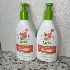 2 Count Tots By Babyganics 11 Oz Apricot Chamomile 2 In 1 Shampoo & Conditioner