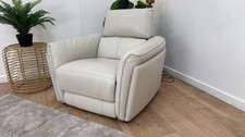 DFS The Vixon Leather Reclining Chair in New Club Fossil