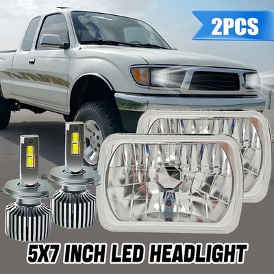 2x Brightest 5X7'' 7x6inch Rectangle LED Hi/Lo Headlight DRL for Toyota Pickup