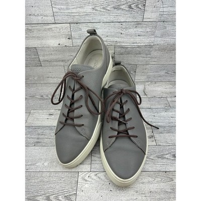 ECCO Soft 7 Women Grey Leather Low Top Lace Up Shoes Sz EU 41 US 10 Portugal