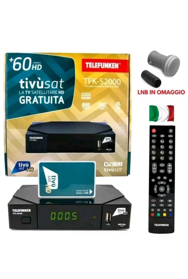  DECODER HD 4K TIVÙSAT SCHEDA  GIÀ ATTIVATA, ACTIVATED DVB-T2-S2 NEW SATELLITARE