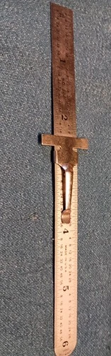 Vintage - Pocket Ruler Scales 6" Clip Depth Gauge - General - Made in USA