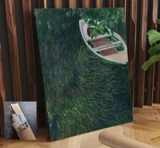 Claude Monet Boats Marmottan Impressionism CANVAS WALL ART 24x30 in