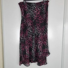 Lane Bryant  Vintage Maxi Asymmetrical Tiered Skirt 14/16 A-Line