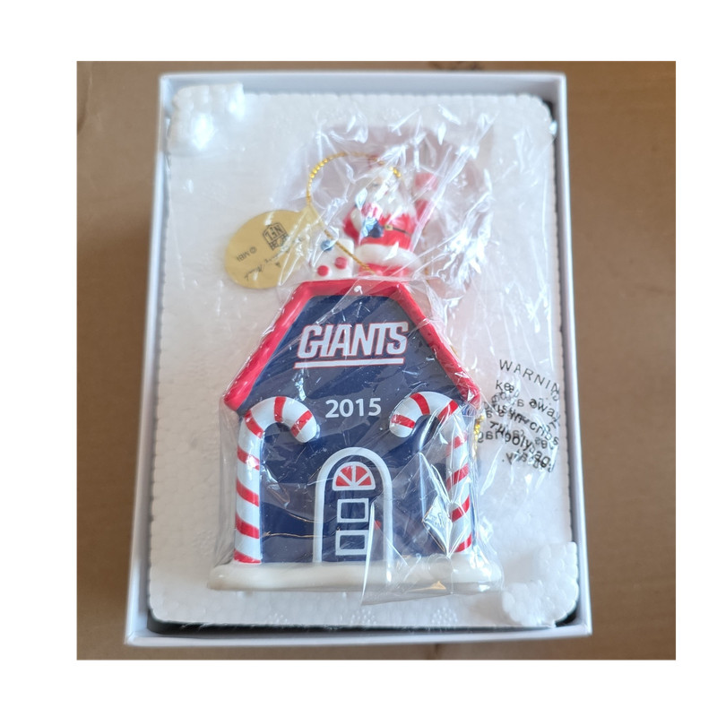 New York Giants Christmas Ornament House NFL Licensed 2015 Holiday Collectible