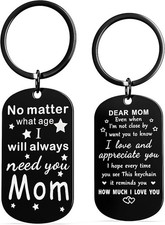 Mothers Day Sentimental Keychain Gift for Mom Wife from Daughter Son Meaningful