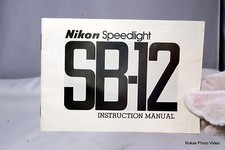 Nikon Speedlight Flash SB-12 Instruction Manual Guide EN genuine vintage