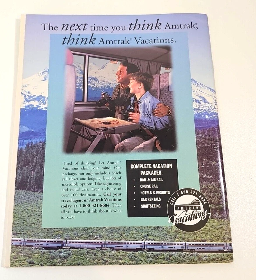 Amtrak National Timetable Spring Summer 1998 Passenger Rail Schedule - Image 2 of 2
