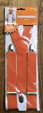 NEW STRETCH SUSPENDERS Bright Orange Adjustable KIDS/ADULTS