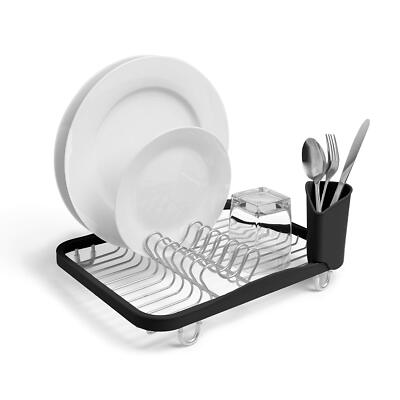 Sinkin Dish Drying Rack Stylish In Sink Drying Rack with Removable Utensil Ho...